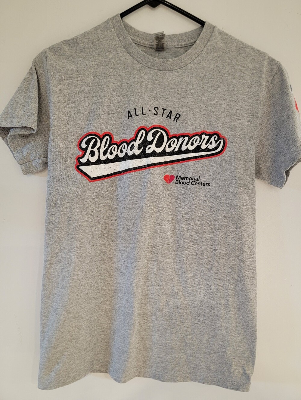 All-Star Blood Donors Graphic Tee For Minnesota Twins Gray w/Red & Black Small